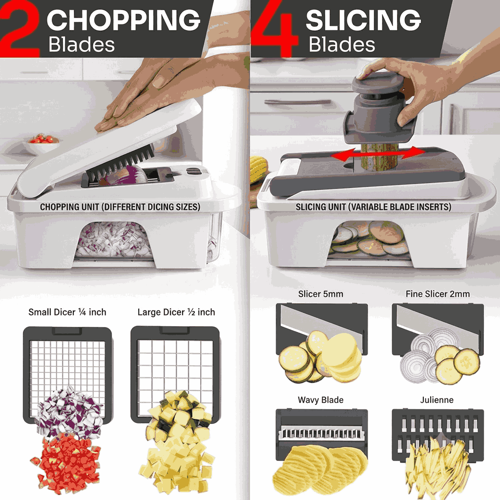 12-in-1 Vegetable, Fruit and Meat Chopper