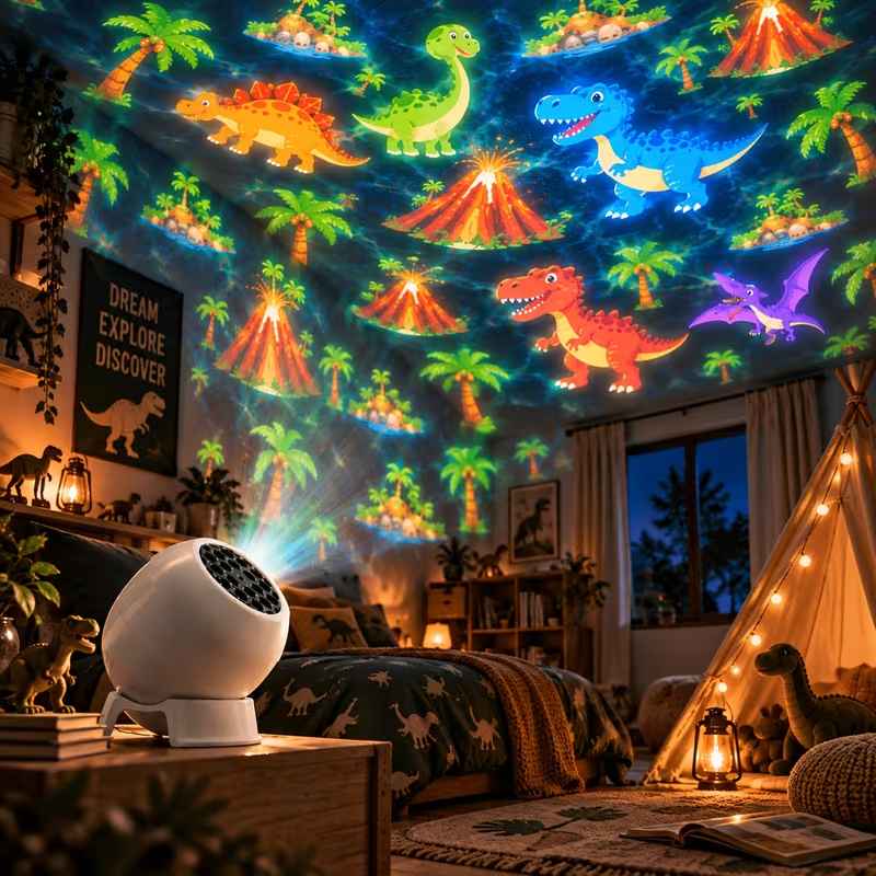 RoarGlow Dino Room Projector