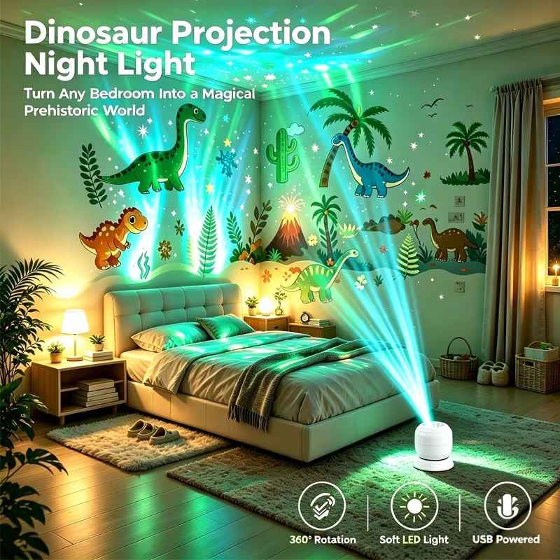 RoarGlow Dino Room Projector