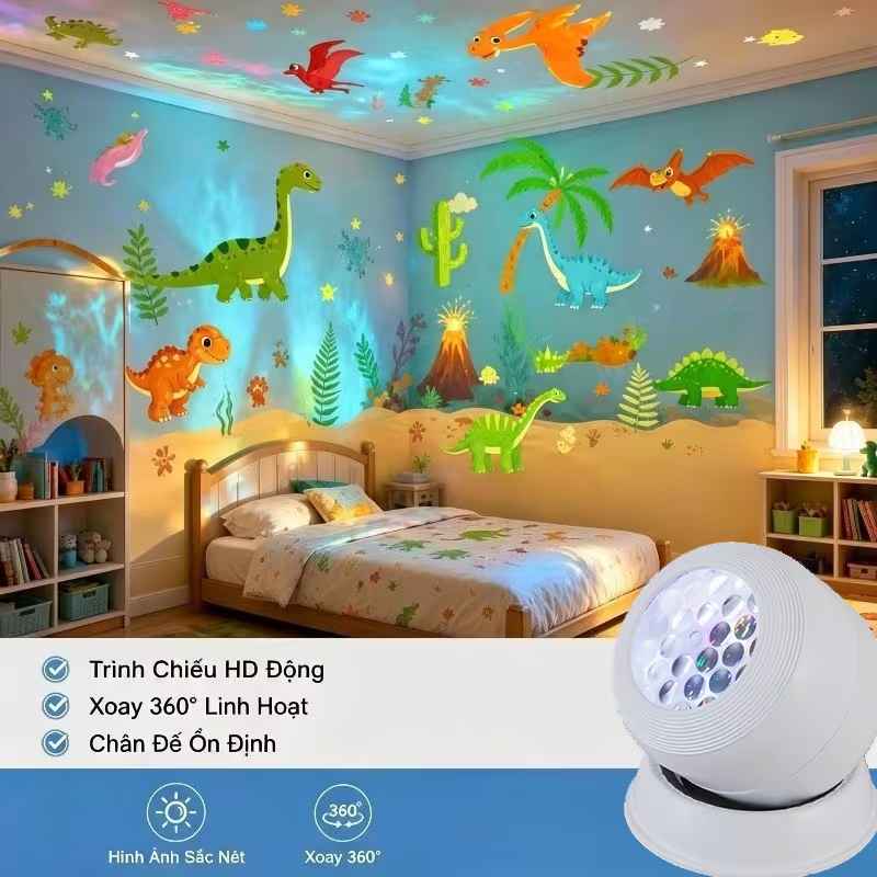 RoarGlow Dino Room Projector