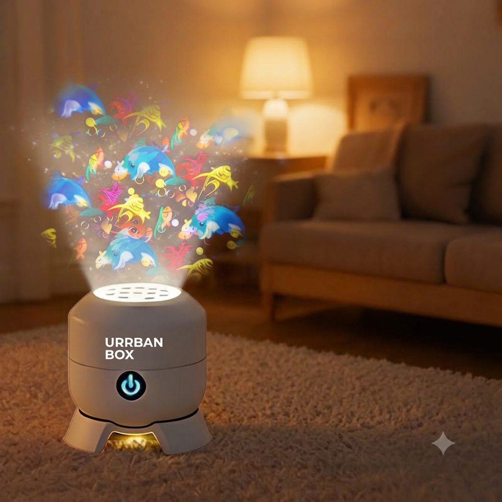 Dynamic Rotating LED Projector Lamp